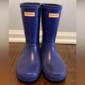 Blue kids Hunter Rain Boots - Sz 12